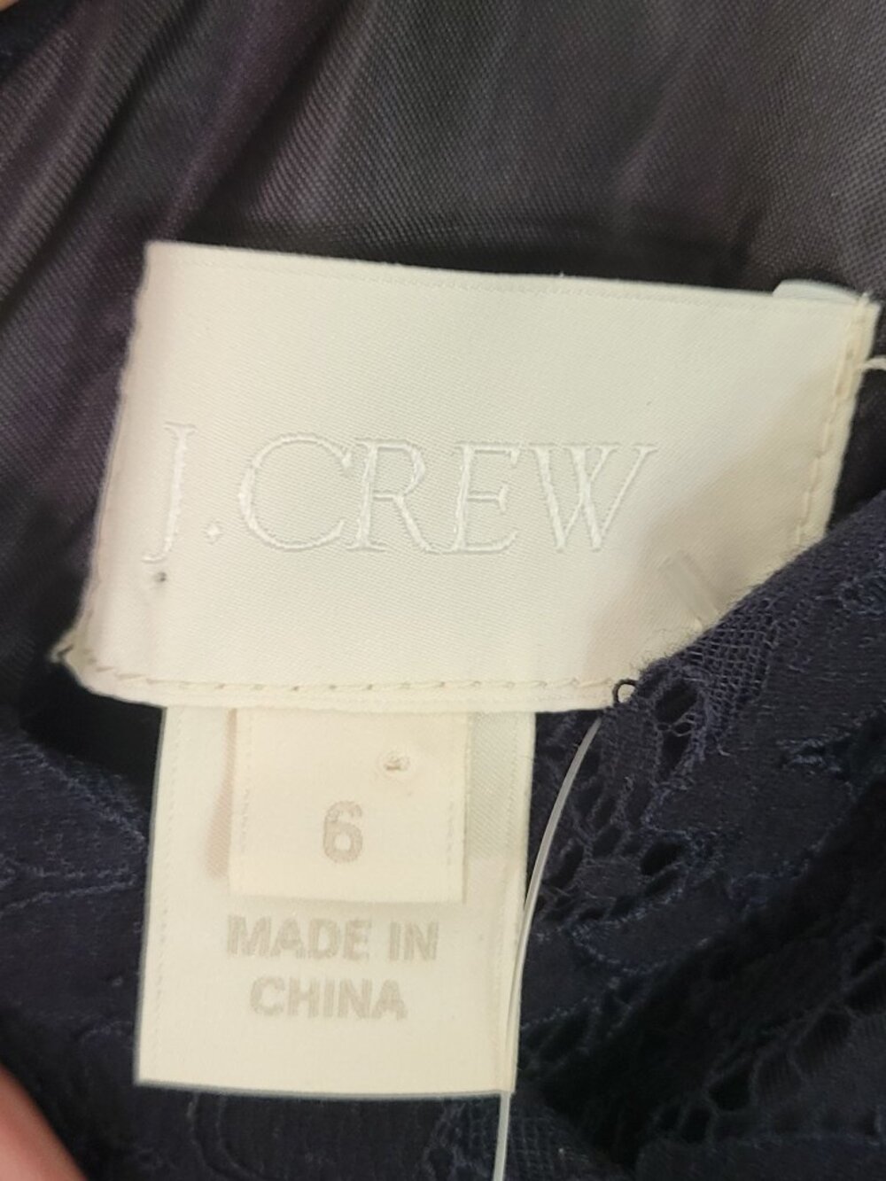 J.Crew NWT Navy Gathered Lace Sheath Wedding Guest Chic Cocktail Dress Sz 6 - Picture 5 of 16
